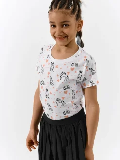 GATE Bawełniana koszulka z nadrukiem|Dzieci Dziewczynki·Koszulki I Topy