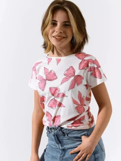 GATE Bawełniana koszulka z nadrukiem|Dzieci Dziewczynki·Koszulki I Topy