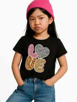 GATE Bawełniana koszulka z nadrukiem|Dzieci Dziewczynki·Koszulki I Topy