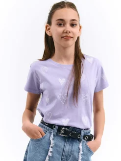 GATE Bawełniana koszulka z nadrukiem|Dzieci Dziewczynki·Koszulki I Topy