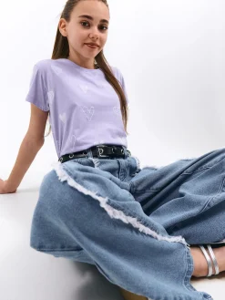 GATE Bawełniana koszulka z nadrukiem|Dzieci Dziewczynki·Koszulki I Topy