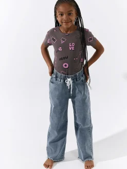 GATE Bawełniana koszulka z nadrukiem|Dzieci Dziewczynki·Koszulki I Topy