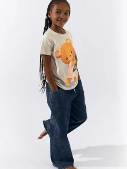 GATE Bawełniana koszulka z nadrukiem|Dzieci Dziewczynki·Koszulki I Topy