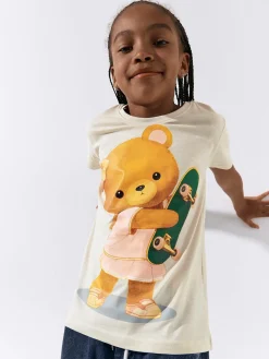 GATE Bawełniana koszulka z nadrukiem|Dzieci Dziewczynki·Koszulki I Topy