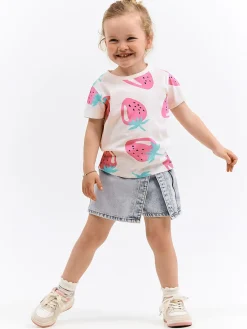 GATE Bawełniana koszulka z nadrukiem|Dzieci Dziewczynki·Koszulki I Topy