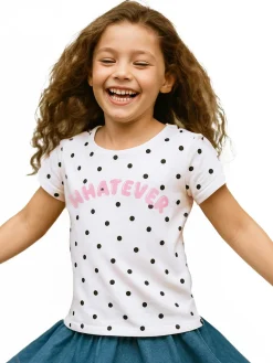 GATE Bawełniana koszulka z nadrukiem|Dzieci Dziewczynki·Koszulki I Topy