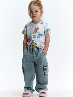 GATE Bawełniana koszulka z nadrukiem|Dzieci Dziewczynki·Koszulki I Topy