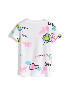 GATE Bawełniana koszulka z nadrukiem|Dzieci Dziewczynki·Koszulki I Topy