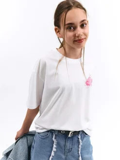 GATE Bawełniana koszulka z nadrukiem|Dzieci Dziewczynki·Koszulki I Topy