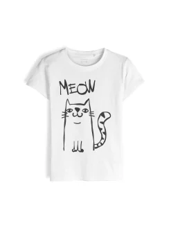 GATE Bawełniana koszulka z nadrukiem|Dzieci Dziewczynki·Koszulki I Topy