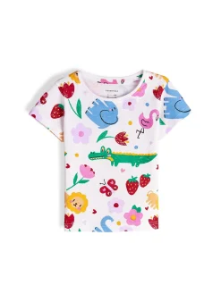 GATE Bawełniana koszulka z nadrukiem|Dzieci Dziewczynki·Koszulki I Topy