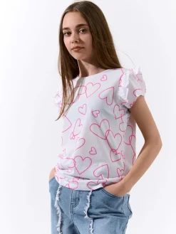 GATE Bawełniana koszulka z nadrukiem|Dzieci Dziewczynki·Koszulki I Topy