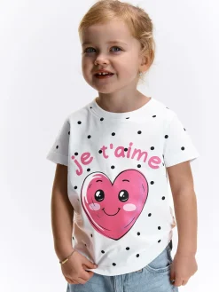 GATE Bawełniana koszulka z nadrukiem|Dzieci Dziewczynki·Koszulki I Topy