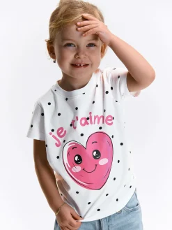 GATE Bawełniana koszulka z nadrukiem|Dzieci Dziewczynki·Koszulki I Topy