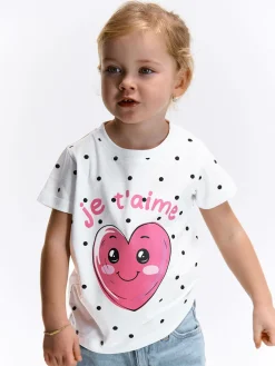 GATE Bawełniana koszulka z nadrukiem|Dzieci Dziewczynki·Koszulki I Topy