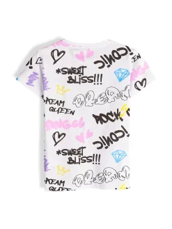 GATE Bawełniana koszulka z nadrukiem|Dzieci Dziewczynki·Koszulki I Topy