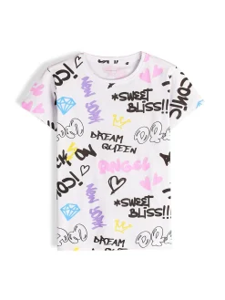 GATE Bawełniana koszulka z nadrukiem|Dzieci Dziewczynki·Koszulki I Topy