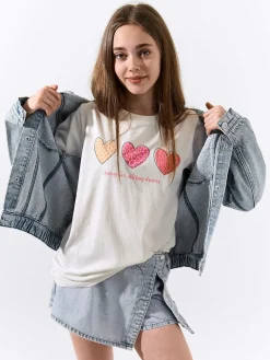 GATE Bawełniana koszulka z nadrukiem|Dzieci Dziewczynki·Koszulki I Topy