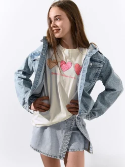 GATE Bawełniana koszulka z nadrukiem|Dzieci Dziewczynki·Koszulki I Topy