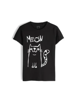 GATE Bawełniana koszulka z nadrukiem|Dzieci Dziewczynki·Koszulki I Topy