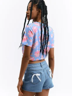 GATE Bawełniana koszulka z nadrukiem| Koszulki I Topy·Koszulki