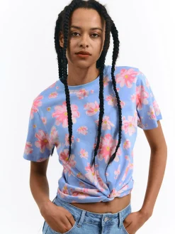 GATE Bawełniana koszulka z nadrukiem| Koszulki I Topy·Koszulki