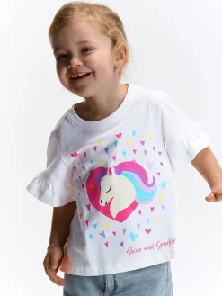 GATE Bawełniana koszulka z nadrukiem|Dzieci Dziewczynki·Koszulki I Topy