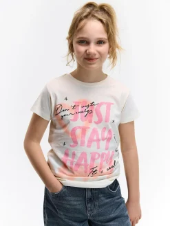 GATE Bawełniana koszulka z nadrukiem|Dzieci Dziewczynki·Koszulki I Topy