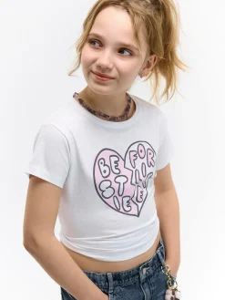 GATE Bawełniana koszulka z nadrukiem|Dzieci Dziewczynki·Koszulki I Topy