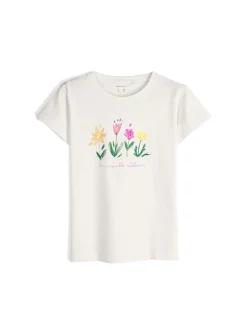 GATE Bawełniana koszulka z nadrukiem|Dzieci Dziewczynki·Koszulki I Topy