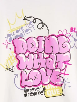 GATE Bawełniana koszulka z nadrukiem|Dzieci Dziewczynki·Koszulki I Topy