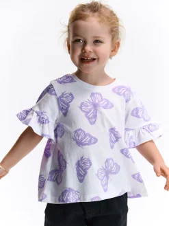 GATE Bawełniana koszulka z nadrukiem|Dzieci Dziewczynki·Koszulki I Topy