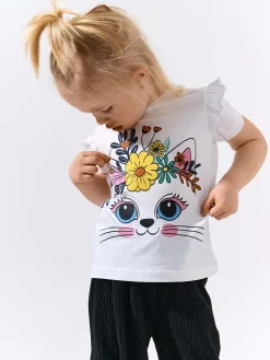 GATE Bawełniana koszulka z nadrukiem|Dzieci Dziewczynki·Koszulki I Topy