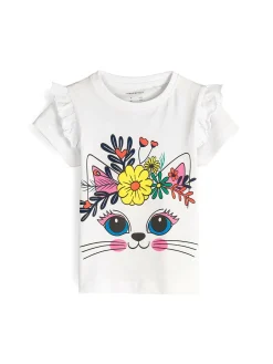 GATE Bawełniana koszulka z nadrukiem|Dzieci Dziewczynki·Koszulki I Topy