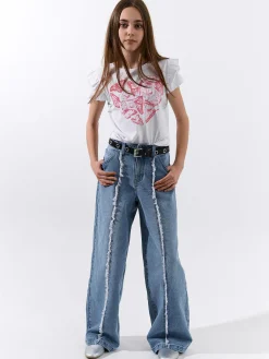 GATE Bawełniana koszulka z nadrukiem|Dzieci Dziewczynki·Koszulki I Topy