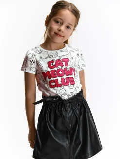 GATE Bawełniana koszulka z nadrukiem|Dzieci Dziewczynki·Koszulki I Topy