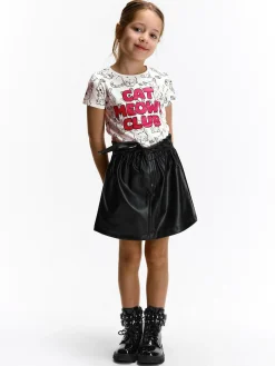 GATE Bawełniana koszulka z nadrukiem|Dzieci Dziewczynki·Koszulki I Topy