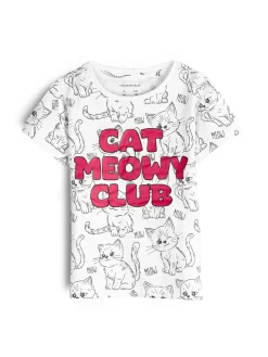 GATE Bawełniana koszulka z nadrukiem|Dzieci Dziewczynki·Koszulki I Topy