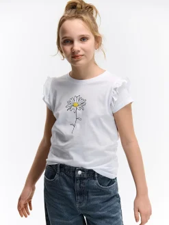 GATE Bawełniana koszulka z nadrukiem|Dzieci Dziewczynki·Koszulki I Topy