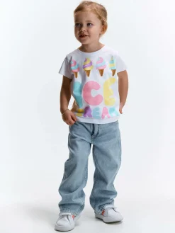 GATE Bawełniana koszulka z nadrukiem|Dzieci Dziewczynki·Koszulki I Topy