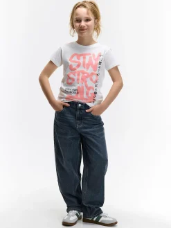 GATE Bawełniana koszulka z nadrukiem|Dzieci Dziewczynki·Koszulki I Topy