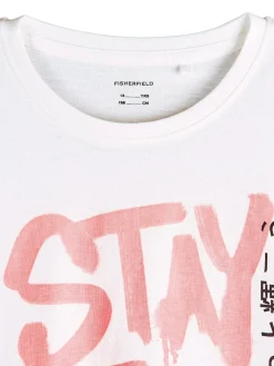 GATE Bawełniana koszulka z nadrukiem|Dzieci Dziewczynki·Koszulki I Topy