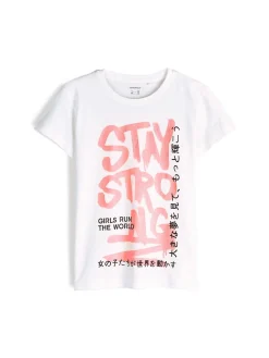 GATE Bawełniana koszulka z nadrukiem|Dzieci Dziewczynki·Koszulki I Topy