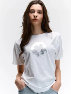 GATE Bawełniana koszulka z nadrukiem| Koszulki I Topy·Koszulki|Koszulki I Topy·Koszulki Z Nadrukiem