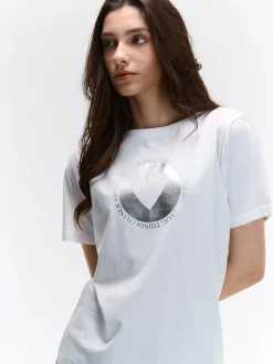 GATE Bawełniana koszulka z nadrukiem| Koszulki I Topy·Koszulki|Koszulki I Topy·Koszulki Z Nadrukiem