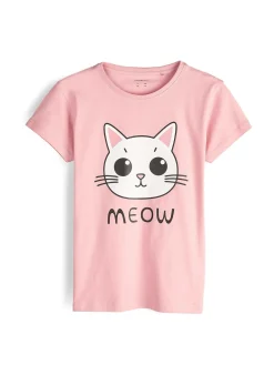 GATE Bawełniana koszulka z nadrukiem|Dzieci Dziewczynki·Koszulki I Topy