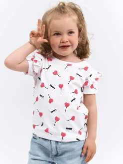 GATE Bawełniana koszulka z nadrukiem|Dzieci Dziewczynki·Koszulki I Topy