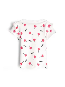 GATE Bawełniana koszulka z nadrukiem|Dzieci Dziewczynki·Koszulki I Topy