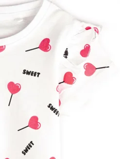 GATE Bawełniana koszulka z nadrukiem|Dzieci Dziewczynki·Koszulki I Topy