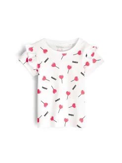 GATE Bawełniana koszulka z nadrukiem|Dzieci Dziewczynki·Koszulki I Topy